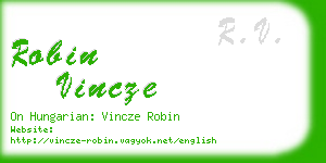 robin vincze business card